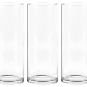 10" Clear Cylindrical Vases